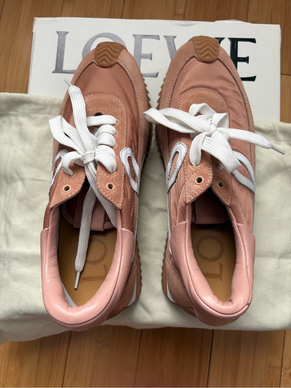 Loewe Blush Pink Runner Sneakers with White Laces - Unused - Picture 1 of 5